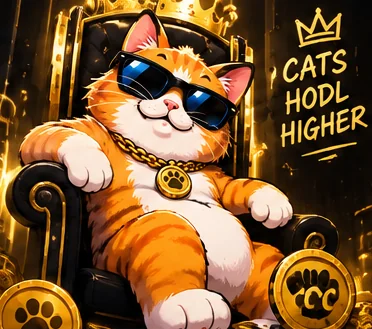 Orange cat lounging on a golden throne